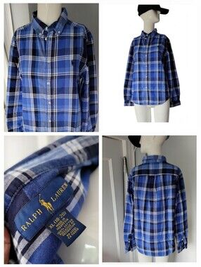 Ralph Lauren Blu Plaid Button-Down Shirt